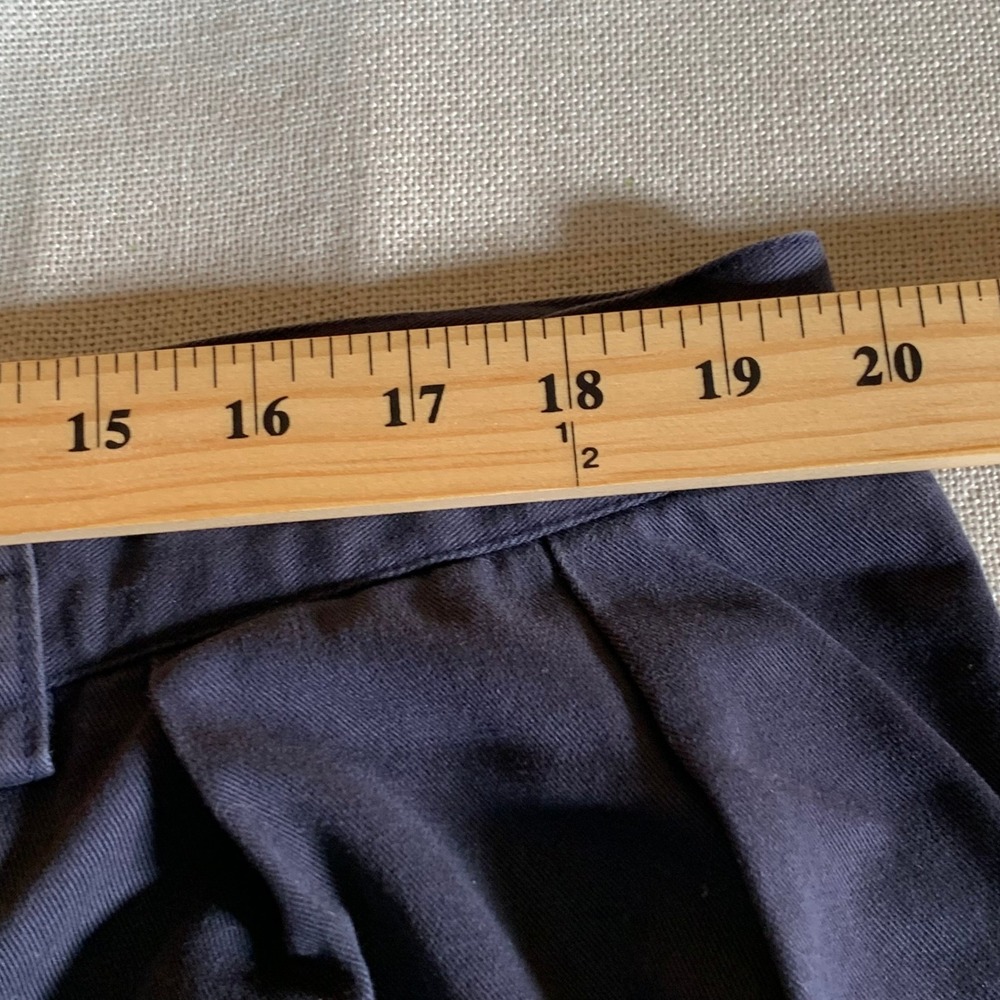 Polo Ralph Lauren Tyler Short Mens 40 Navy Blue Pleated Chino Cotton Shorts‎ - Picture 4 of 10